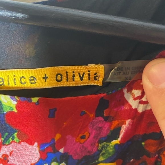 Alice+Olivia Matilda Bouquet Floral Silk dress - Picture 5 of 6